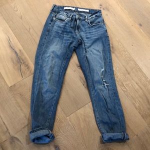 Anthropologie oil or slim boyfriend jean